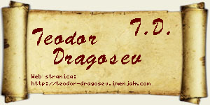 Teodor Dragošev vizit kartica